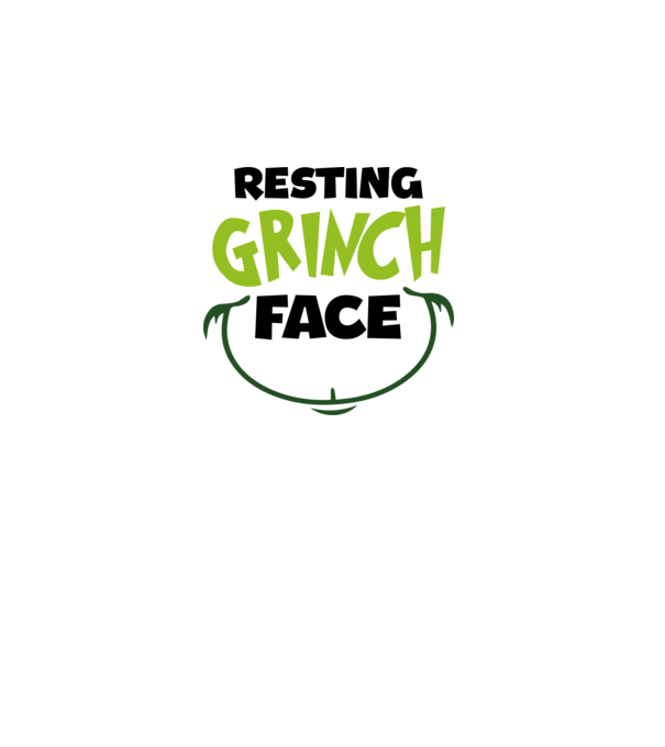 Resting Grinch face model alb pe tricou