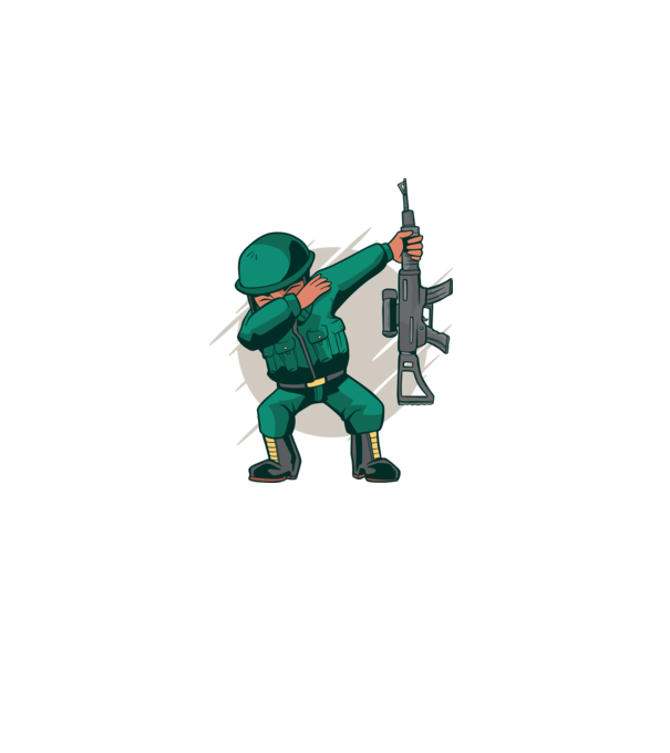 Soldat DAB model negru pe tricou