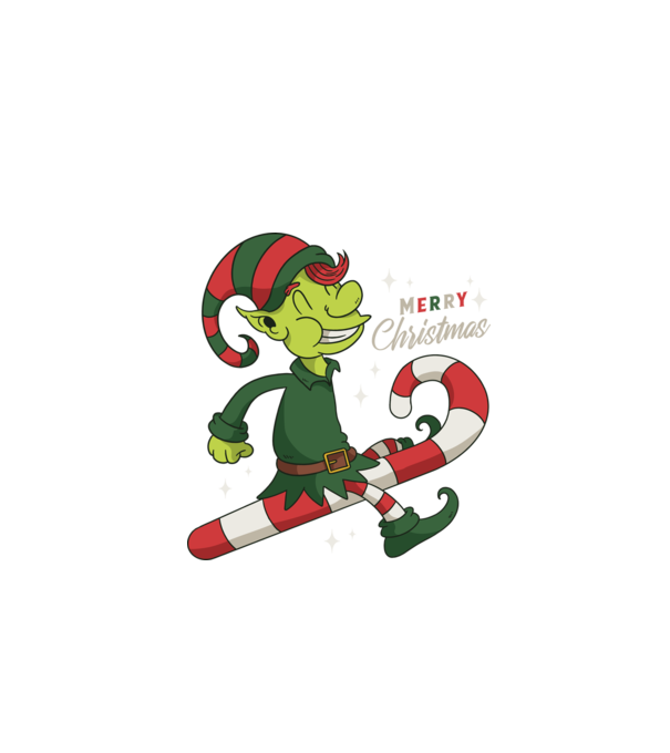 Crăciun Fericit Elf model negru pe tricou