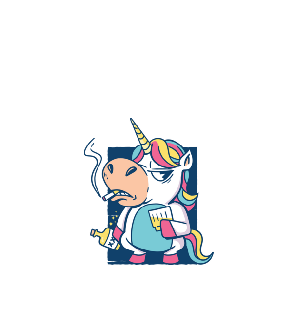 Unicorn rebel model turcoaz pe tricou