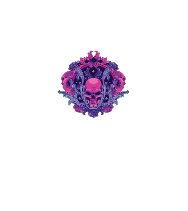 Cranii Dark Skull model alb pe tricou