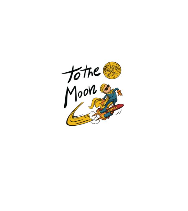 To the Moon Bitcoin model negru pe tricou