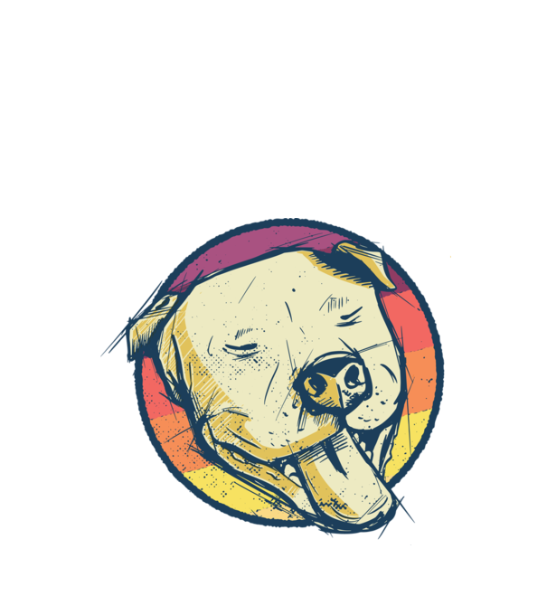 Cap Pitbull retro model alb pe tricou