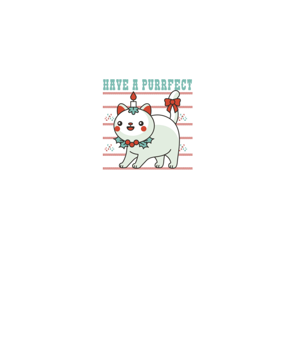 Have a Purrfect Christmas model negru pe tricou