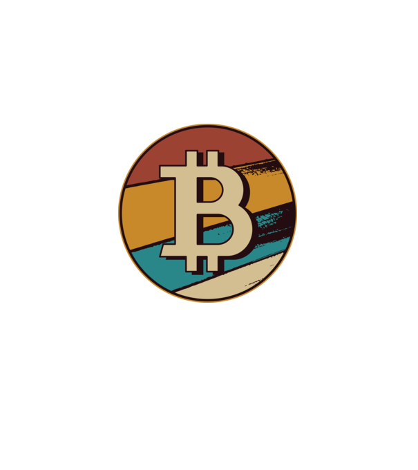 Bitcoin retro model negru pe tricou