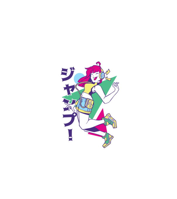 Anime fată retro model albastru închis pe tricou