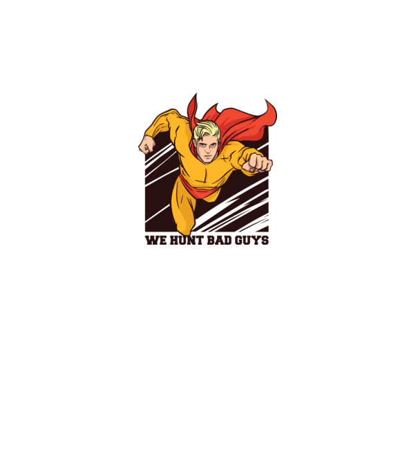 Supererou model alb pe tricou