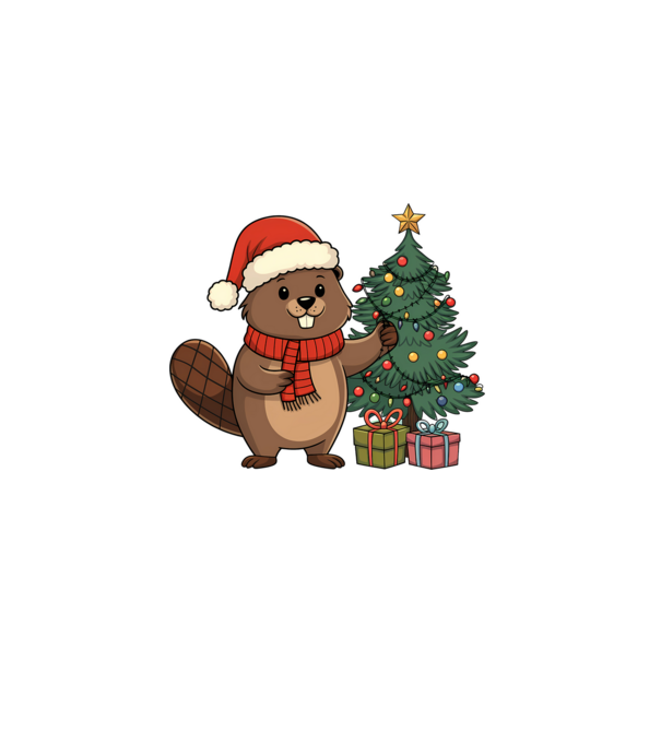 Bober Kurwa Christmas 2 model alb pe tricou