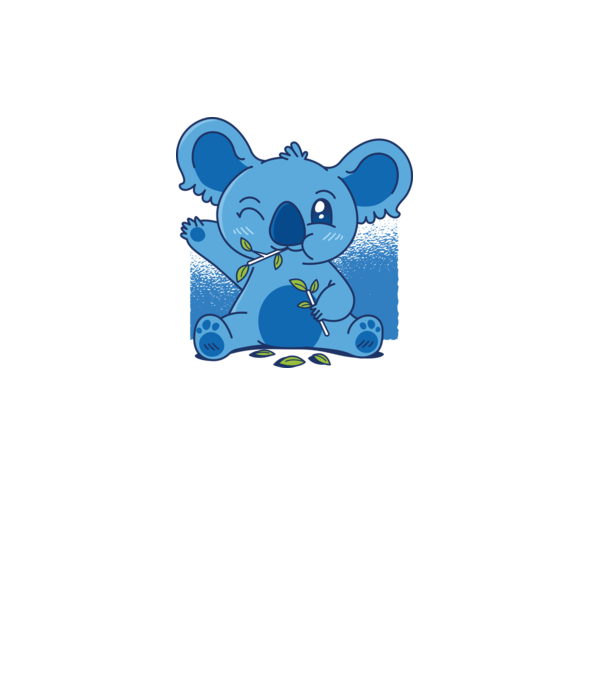 Koala drăguț model alb pe tricou