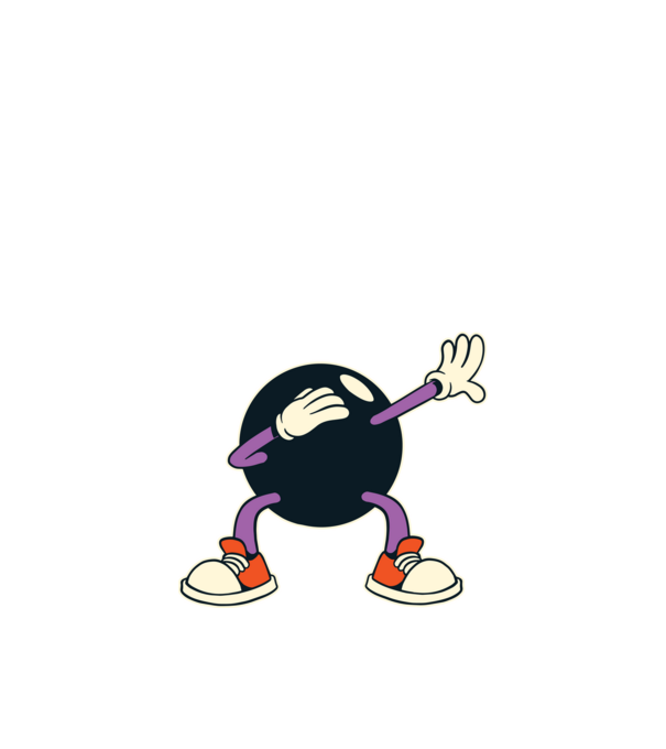 Bowling DAB model negru pe tricou
