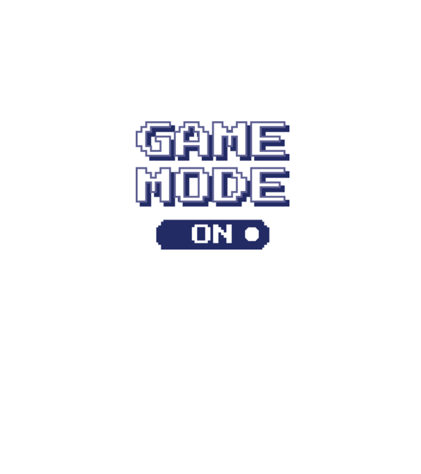 Game mode on Gamer pixel model alb pe tricou