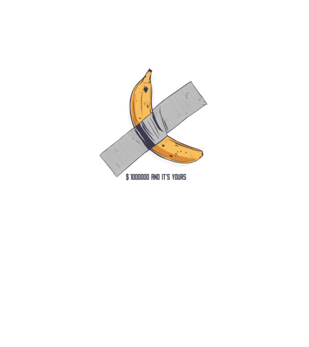 Ultima banană model alb pe tricou