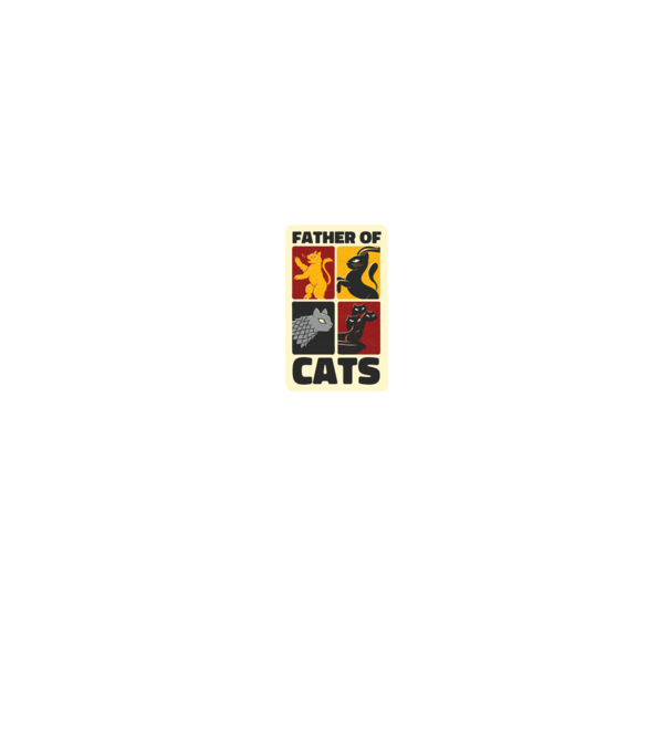Father of Cats Game of Thrones parodie model negru pe tricou