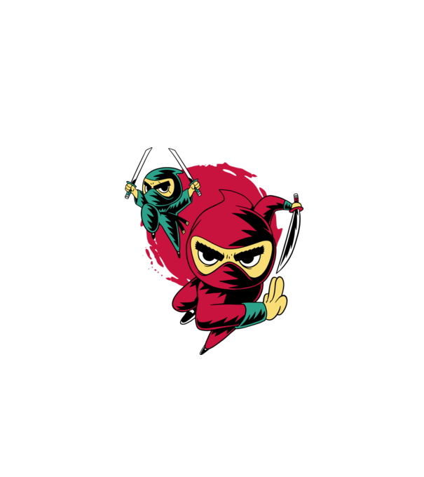 Tricou Ninja model negru pe tricou