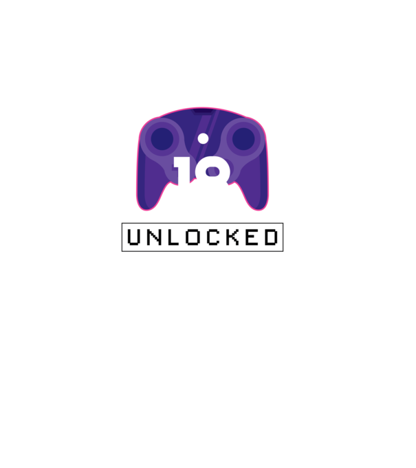 Level 18 Unlocked Gamer Birthday model negru pe tricou