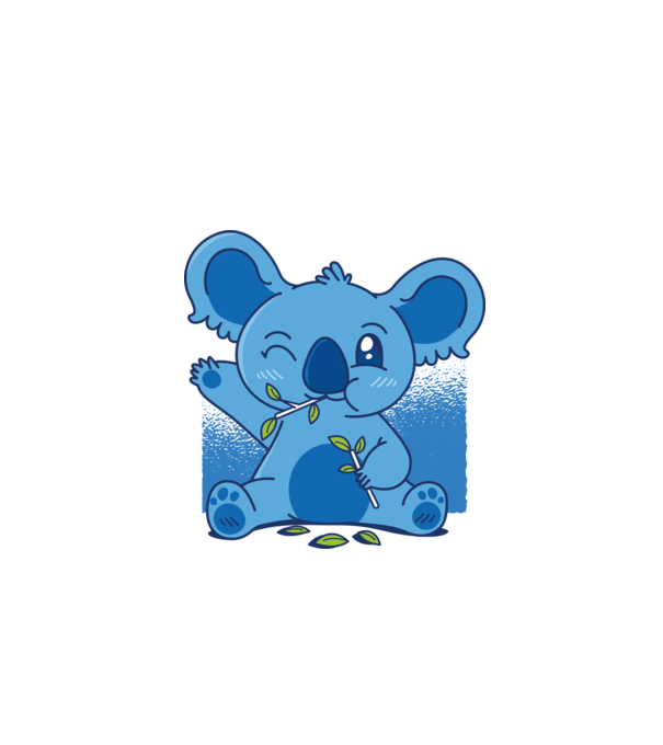 Koala drăguț model alb pe tricou