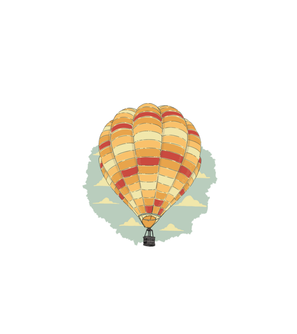 Aerostat model turcoaz pe tricou