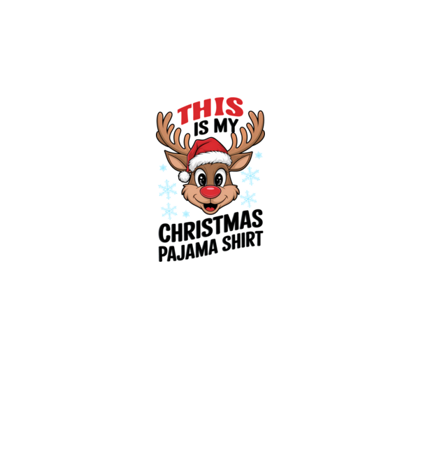 Christmas Pajama Reindeer Alb model alb pe tricou