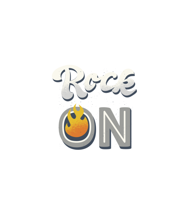 Rock On model negru pe tricou
