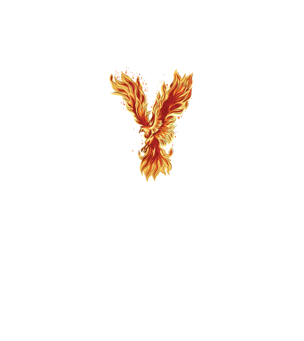 Pasărea Phoenix model gri pe tricou