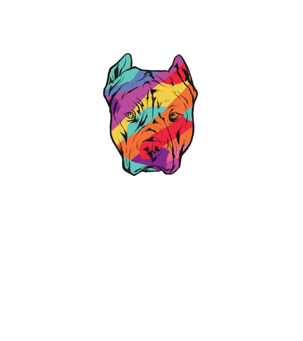 Cap colorat Pitbull model alb pe tricou