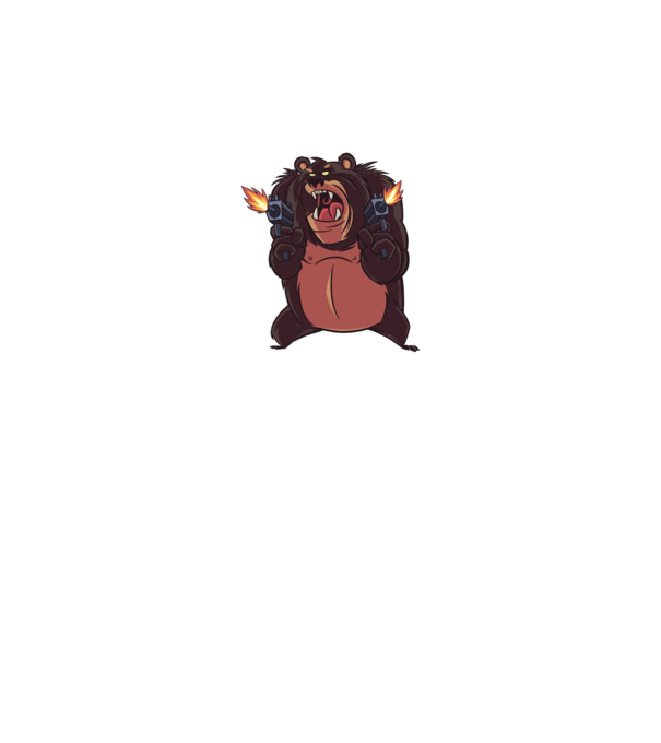 Pew Pew Pew Madafakas Urs model negru pe tricou