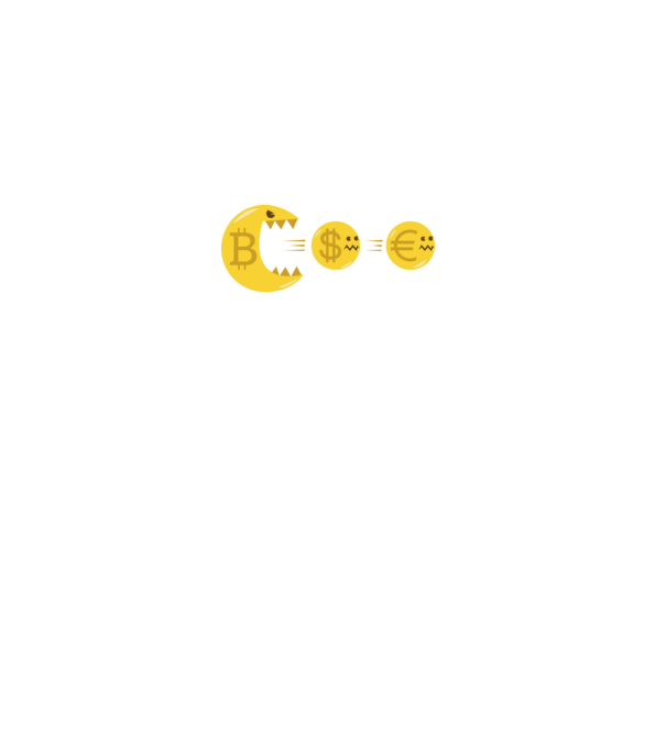 Bitcoin Pacman model gri pe tricou