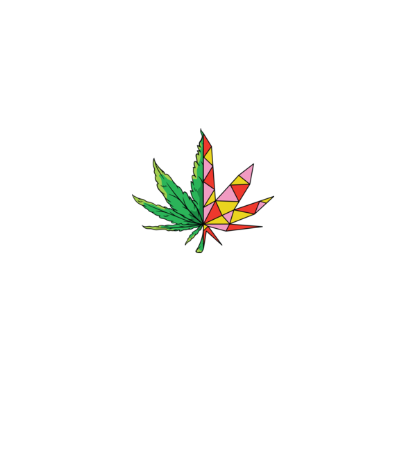 Frunză de marijuana model roz deschis pe tricou