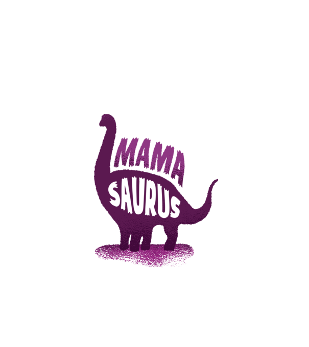 Mamasaurus model alb pe tricou