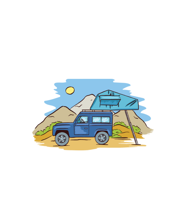 Mașină de camping model turcoaz pe tricou