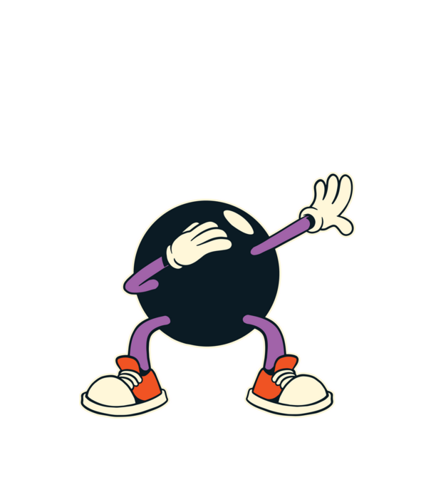 Bowling DAB model negru pe tricou
