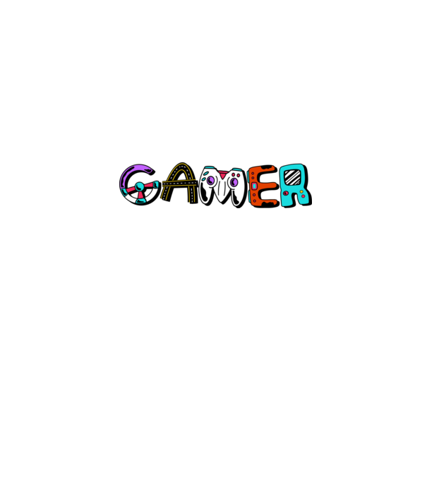 Inscripție Gamer model gri pe tricou