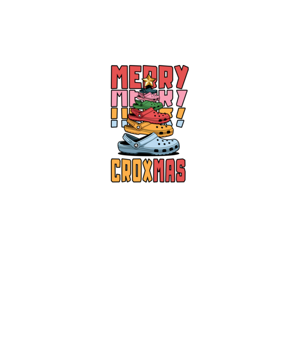 Merry Croxmas model negru pe tricou