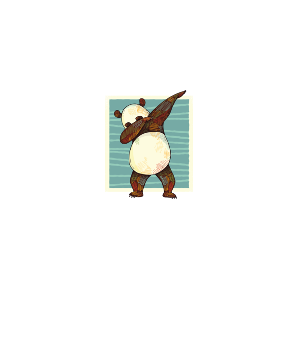 Panda DAB dans model verde pe tricou