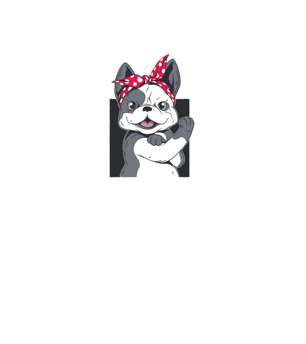 Bulldog Francez model gri pe tricou