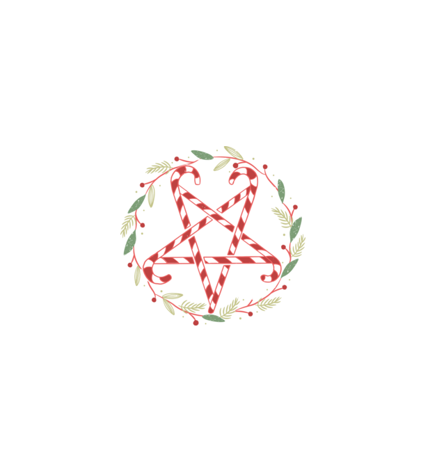 Pentagrama de Crăciun model negru pe tricou