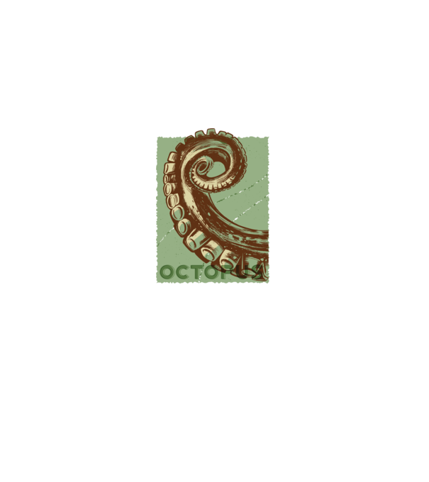 Caracatiță Octopus model negru pe tricou