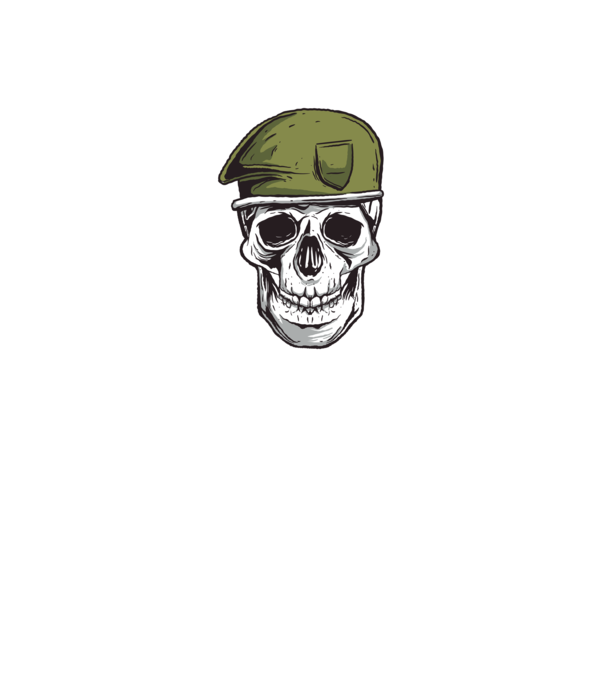 Craniu Soldat model negru pe tricou