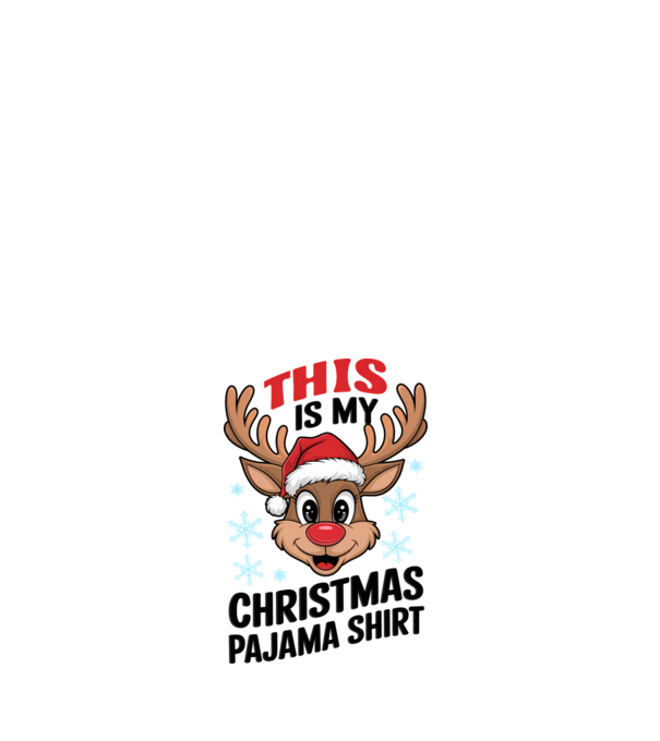 Christmas Pajama Reindeer Alb model alb pe tricou
