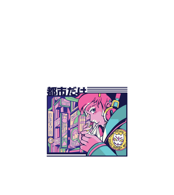 Anime Țigaretă model nisipiu pe tricou