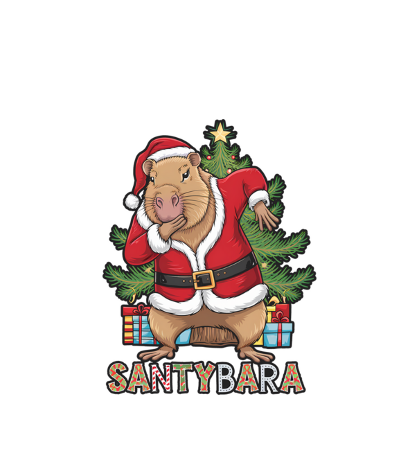 Santybara model alb pe tricou