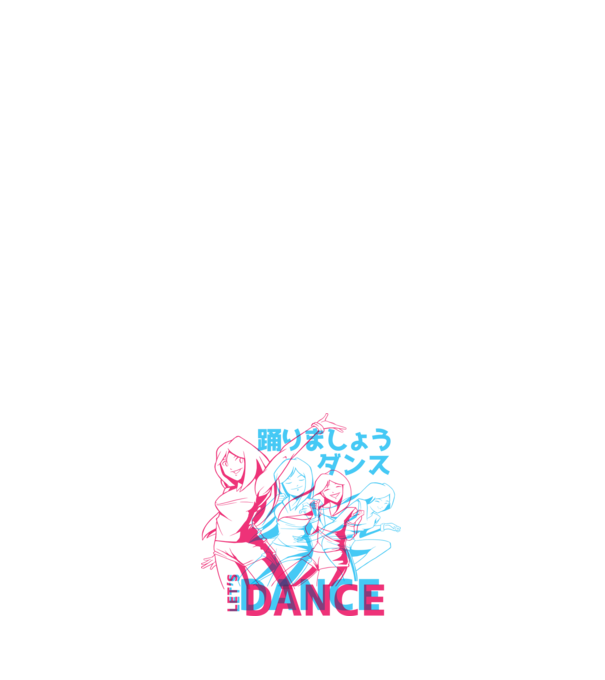 Anime Dance model negru pe tricou