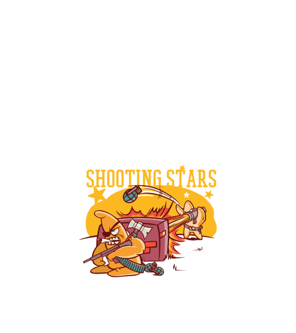 Shooting Stars model negru pe tricou