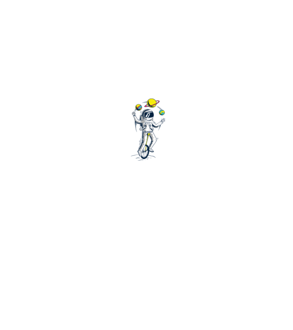 Jongler Astronaut model gri pe tricou