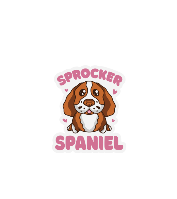 Sprocker Spaniel model negru pe tricou