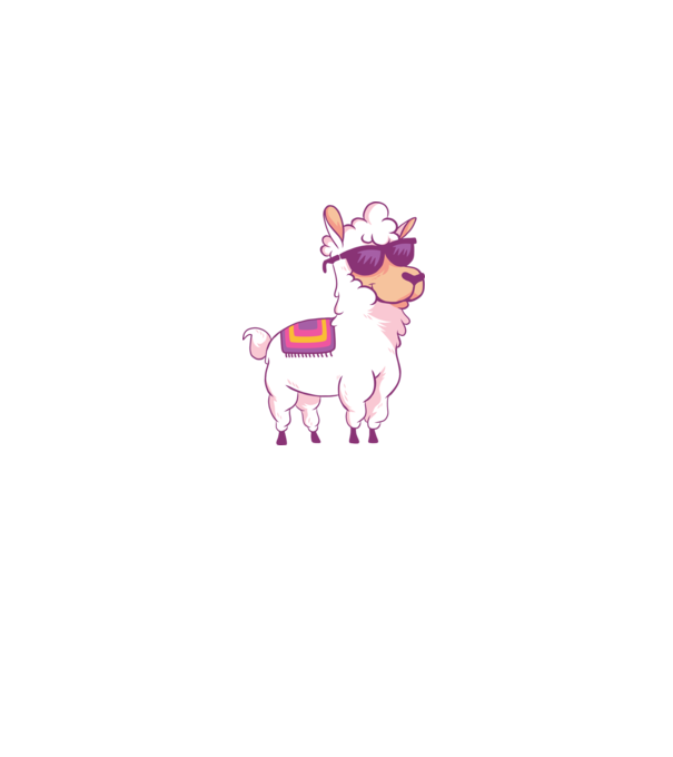 Llama drăguț model liliachiu pe tricou
