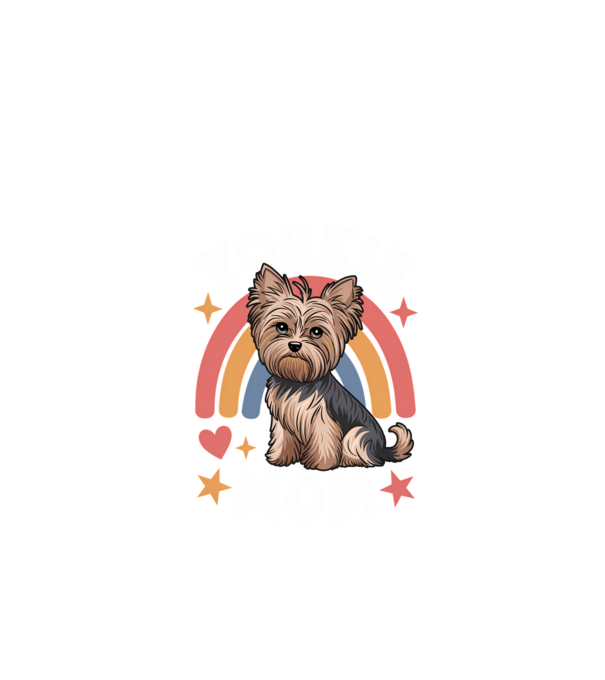 Yorkie Mom Negru model negru pe tricou