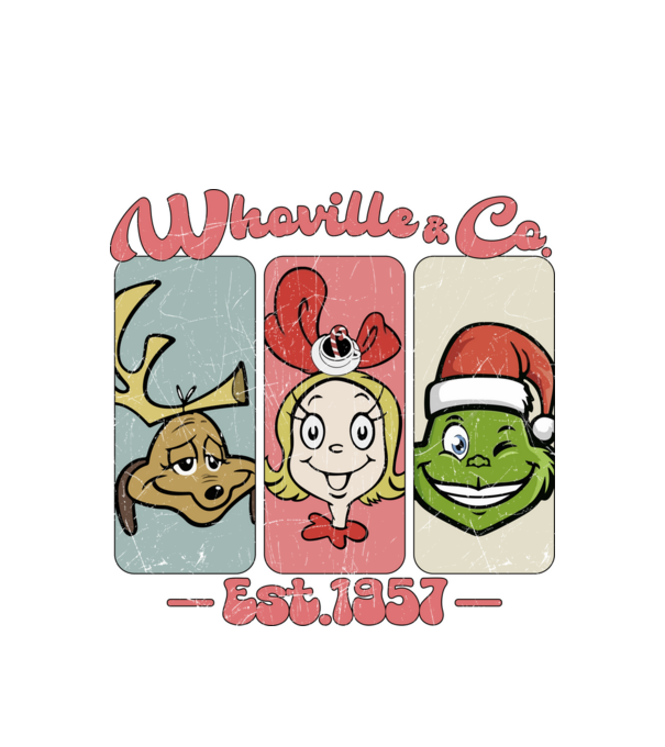 Whoville & Co - Grinch model alb pe tricou