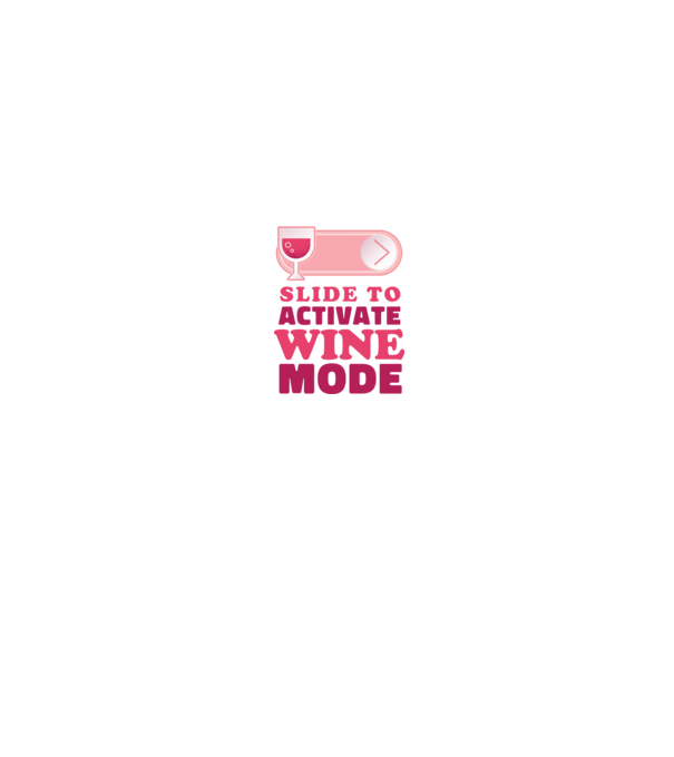 Slide To Activate Wine Mode model alb/roșu pe tricou