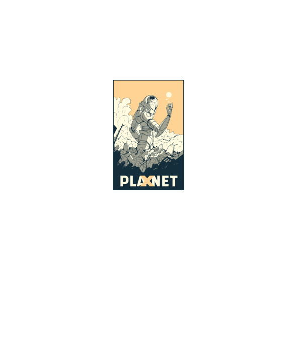 Planet X model gri pe tricou